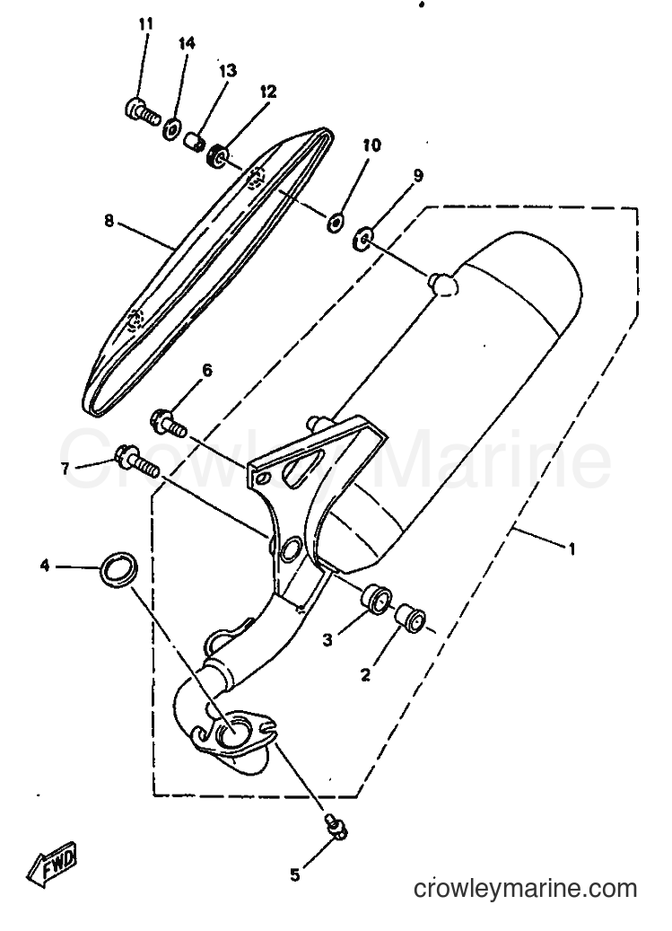 1997 Scooter YN50 - YN50 (5AD8) [010] - EXHAUST