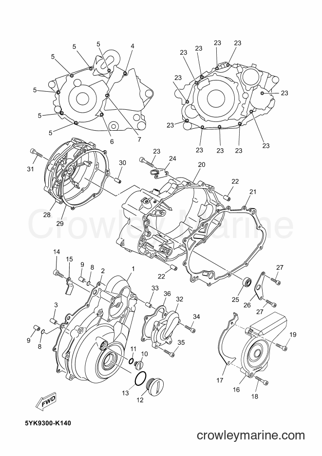 2012 Street Bike MT03 - MT03 (2BF1) [010] - CRANKCASE COVER 1