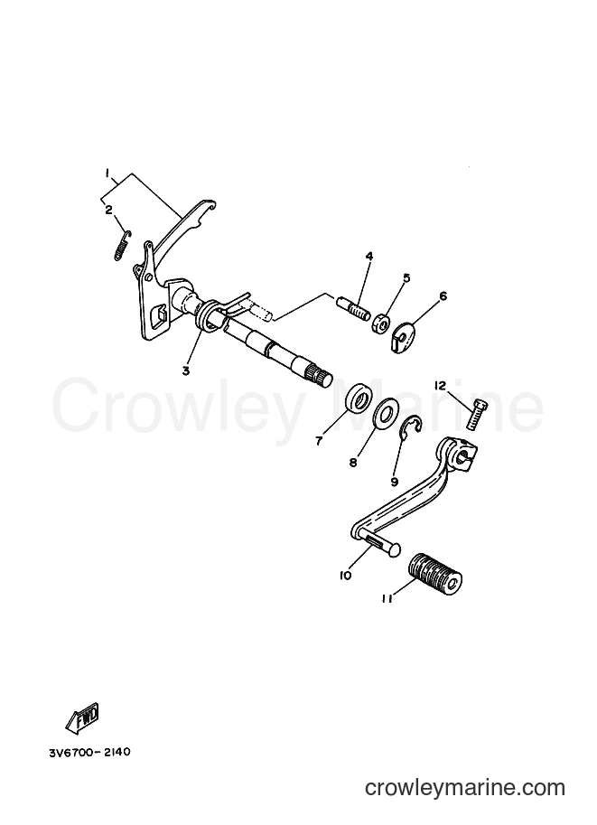 Yamaha Motors AG100F (5HS1) [010] - SHIFT SHAFT