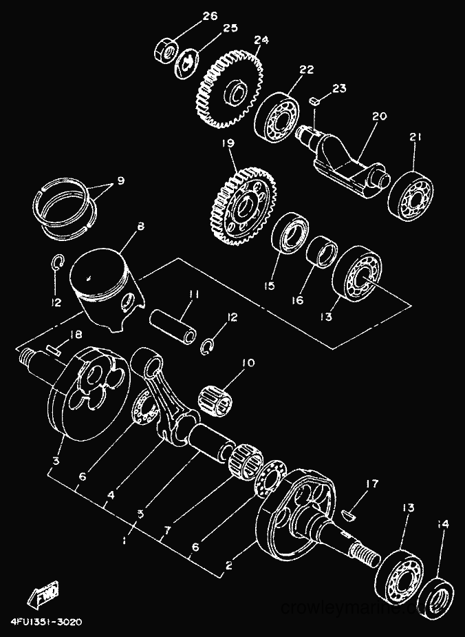 Yamaha Motors TDR125 (4GW3) [999] - CRANKSHAFT & PISTON