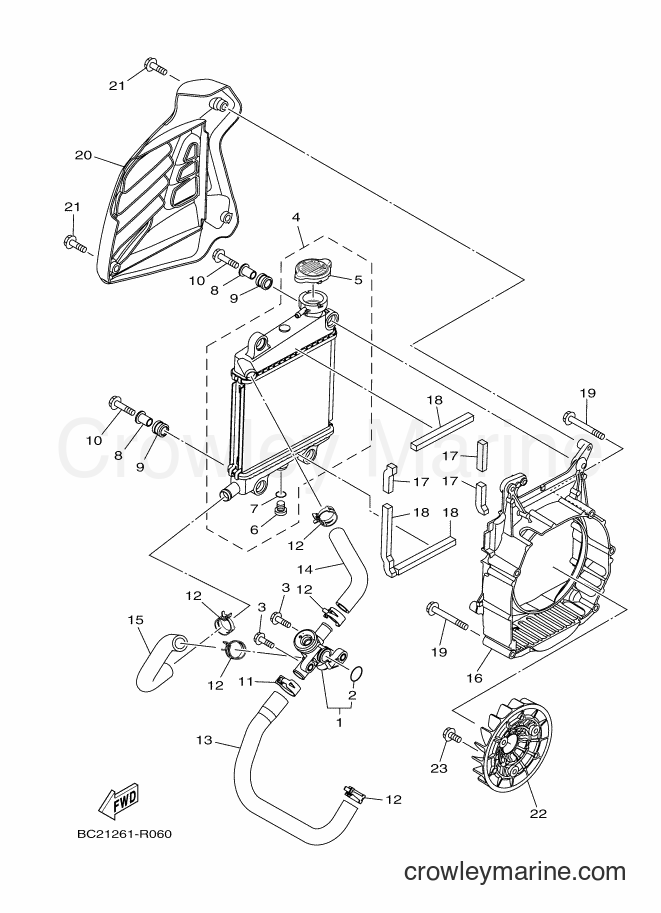 2016 Maxi-Scooter NMAX125 - NMAX125 (2DS2) [010] - RADIATOR & HOSE