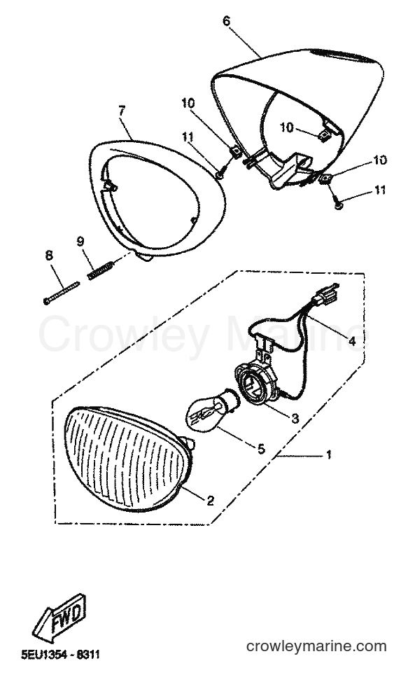 Yamaha Motors YH50 (5JB6) [030] - HEADLIGHT