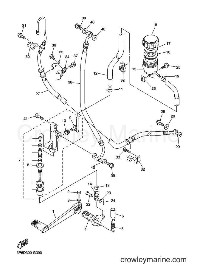 2013 Sport Bike FJR1300A - FJR1300A (1MC2) [010] - REAR MASTER CYLINDER
