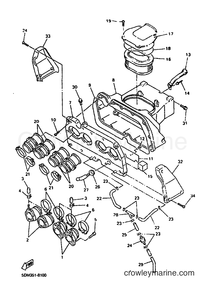 1998 Scooter YH50 - YH50 (5EU7) [010] - INTAKE
