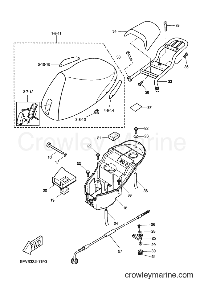 2001 Scooter YH50 - YH50 (5FV6) [010] - SEAT & CARRIER