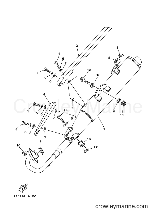 2007 Scooter T135SEC - T135SEC (1S94) [010] - EXHAUST