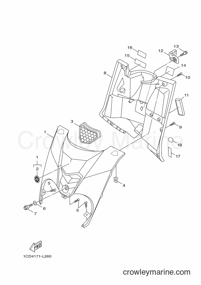 2014 Scooter YW50F - YW50F (1CD6) [010] - LEG SHIELD