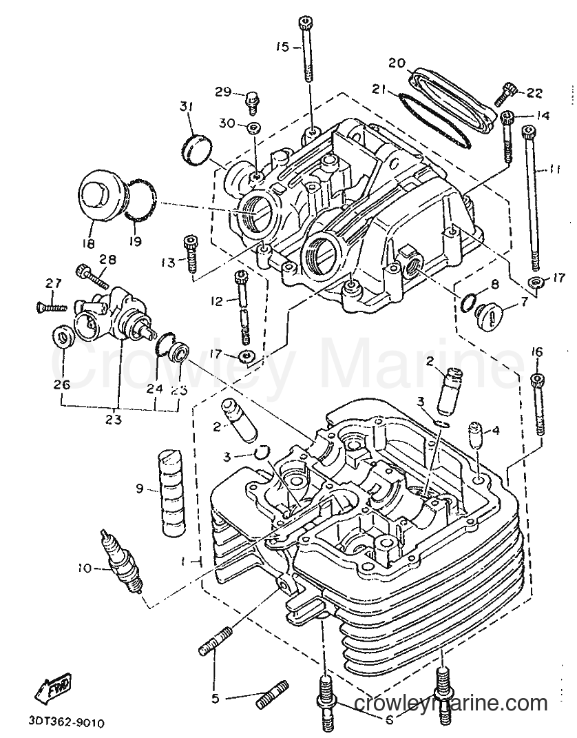 Yamaha Motors XT500Z (3DT2) [999] - CYLINDER HEAD
