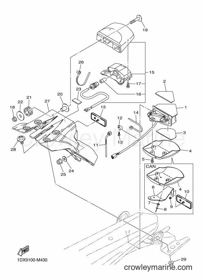 2013 Dirt Bike WR450F - WR450F (1DX9) [010] - TAILLIGHT