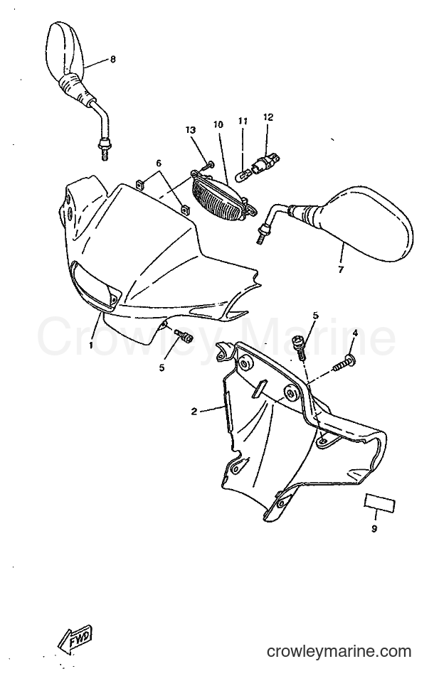 1996 Scooter CW50RSP - CW50RSP (4UR1) [999] - COWLING 1