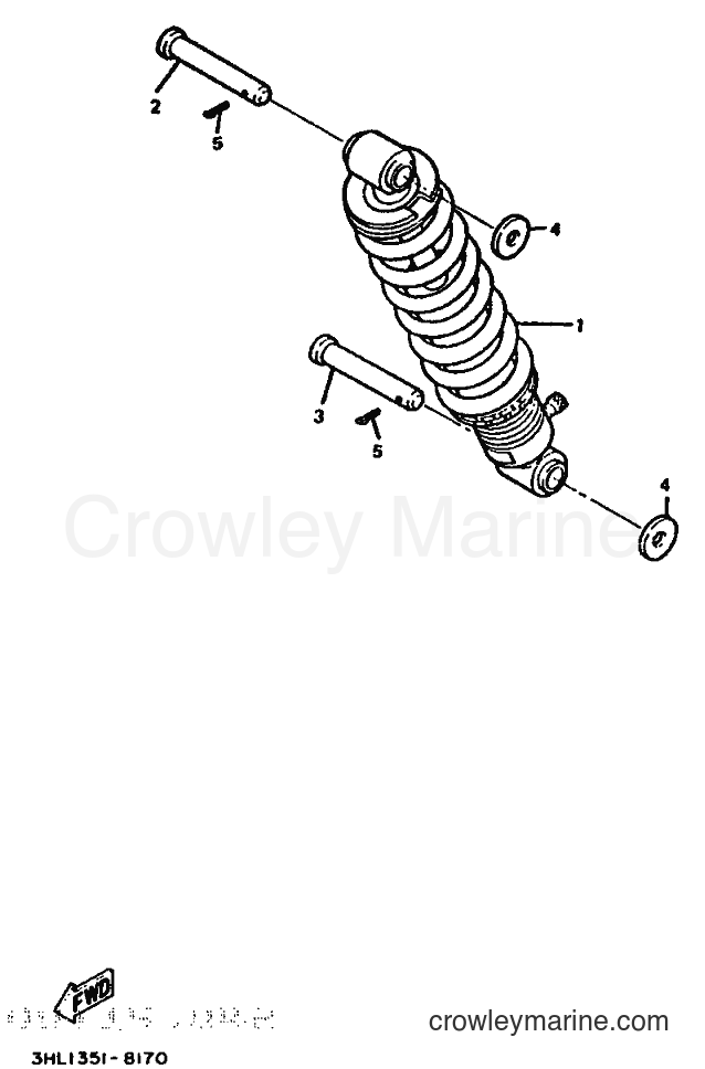 1988 Scooter DT50R - DT50R (3HL2) [999] - REAR SUSPENSION