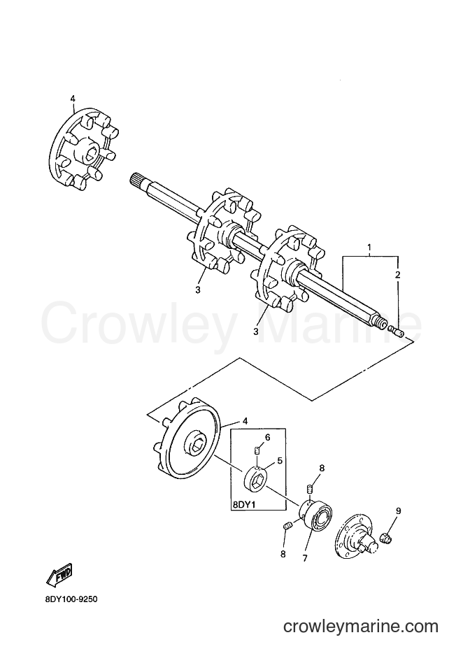1999 Snowmobile VX600DX - VX600DX (8DG1) [020] - TRACK DRIVE 1