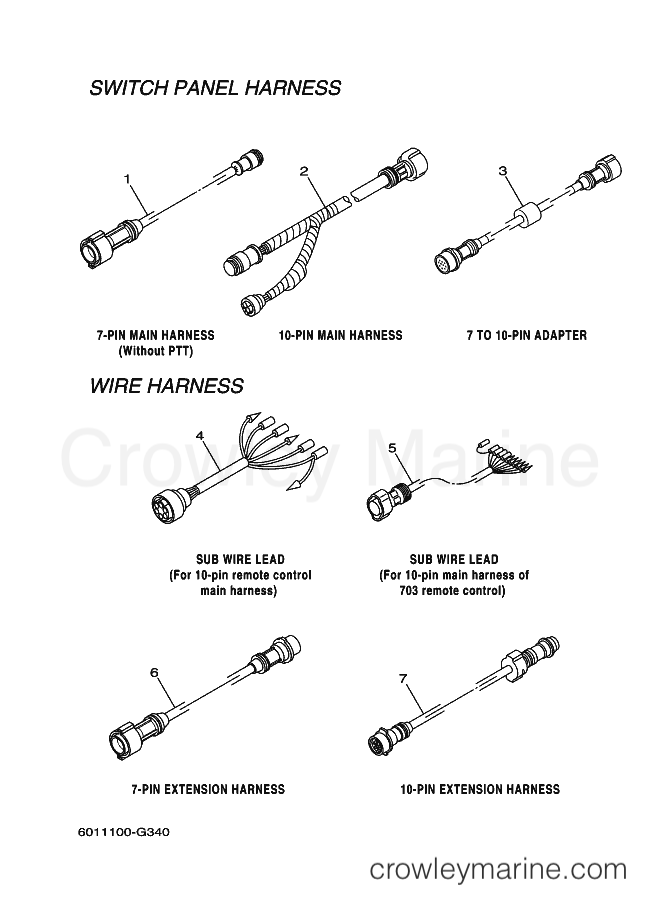 Yamaha Motors RIGGING REMOCON-2012 (601R) [010] - WIRE HARNESS 1