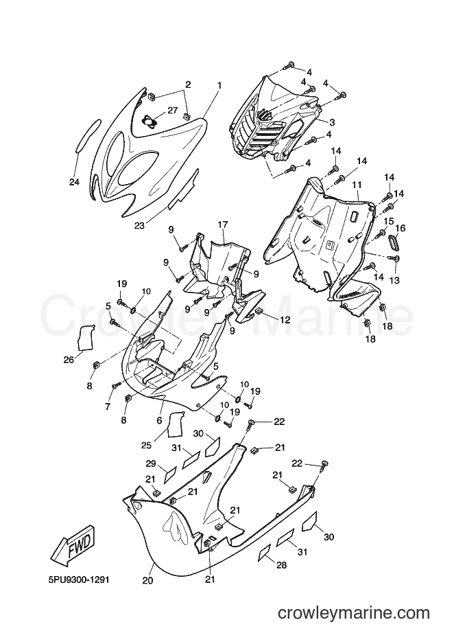 2001 Scooter YQ50 - YQ50 (5PE2) [030] - LEG SHIELD