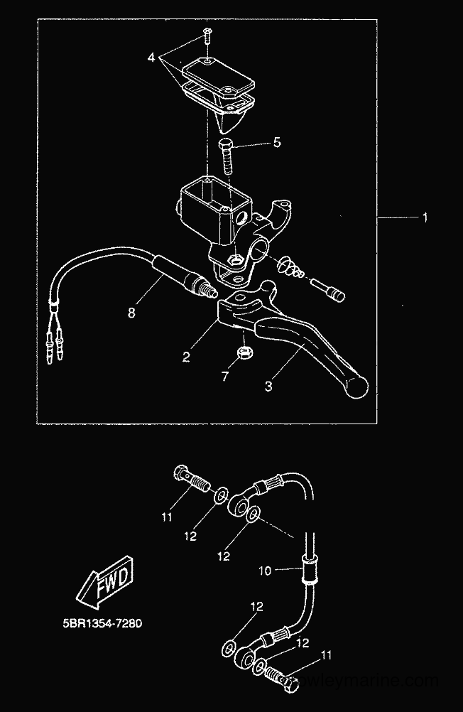2000 Scooter YQ50 - YQ50 (5KH3) [010] - REAR MASTER CYLINDER