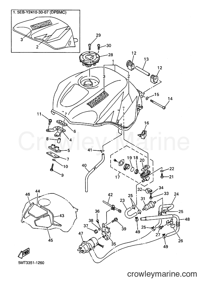 FUEL TANK - 2001 Sport Bike YZF-R6 (YZF-R6 (5MT1) [010]) - Yamaha ...