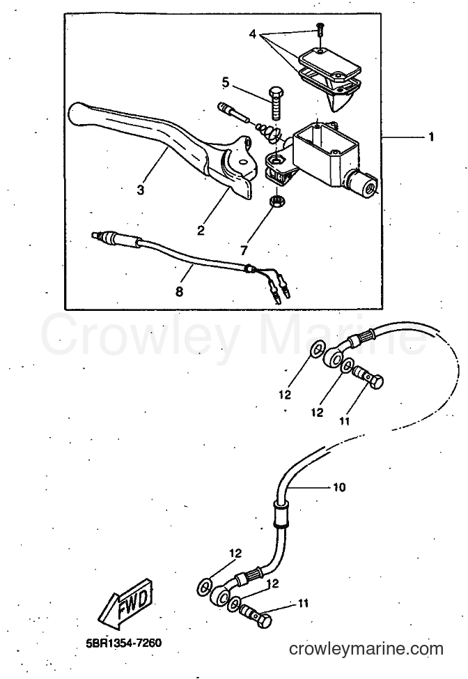 1998 Scooter YQ50 - YQ50 (5DP2) [999] - FRONT MASTER CYLINDER