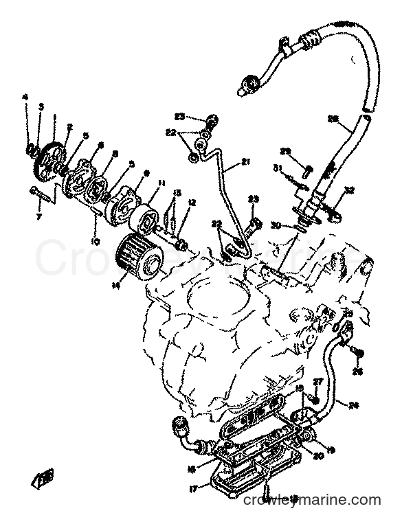 Yamaha Motors XT500 (1U6) [999] - OIL PUMP & FILTER
