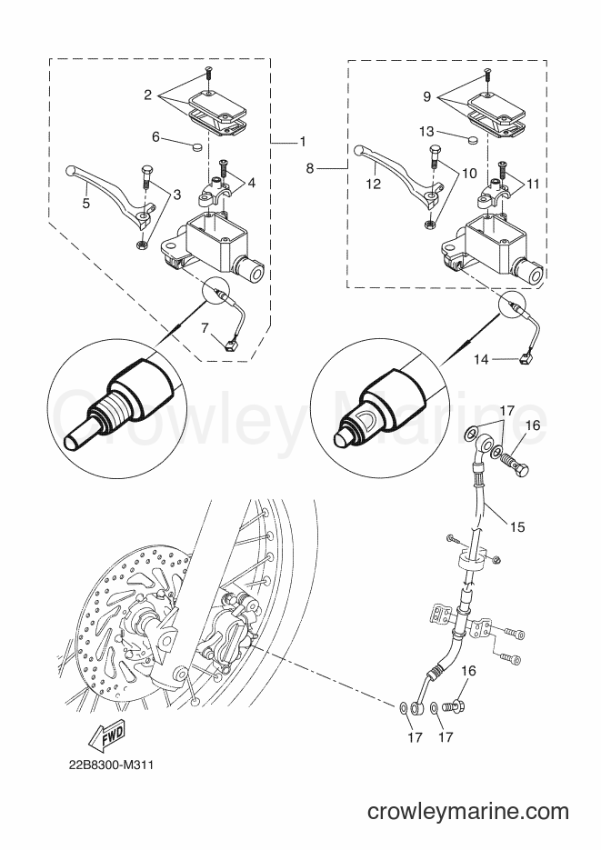 2009 Dirt Bike WR125X - WR125X (22B2) [030] - FRONT MASTER CYLINDER