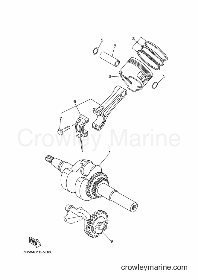 2017 Snowblower YT1070 - YT1070 (7RW5) [010] - CRANKSHAFT & PISTON