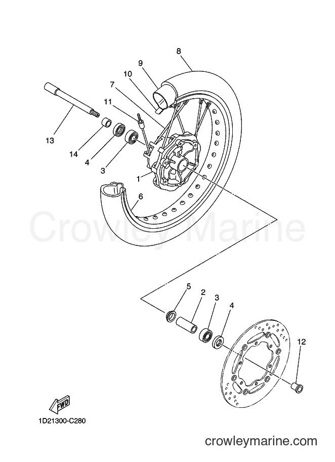 2009 Dirt Bike XT660X - XT660X (11B3) [050] - FRONT WHEEL