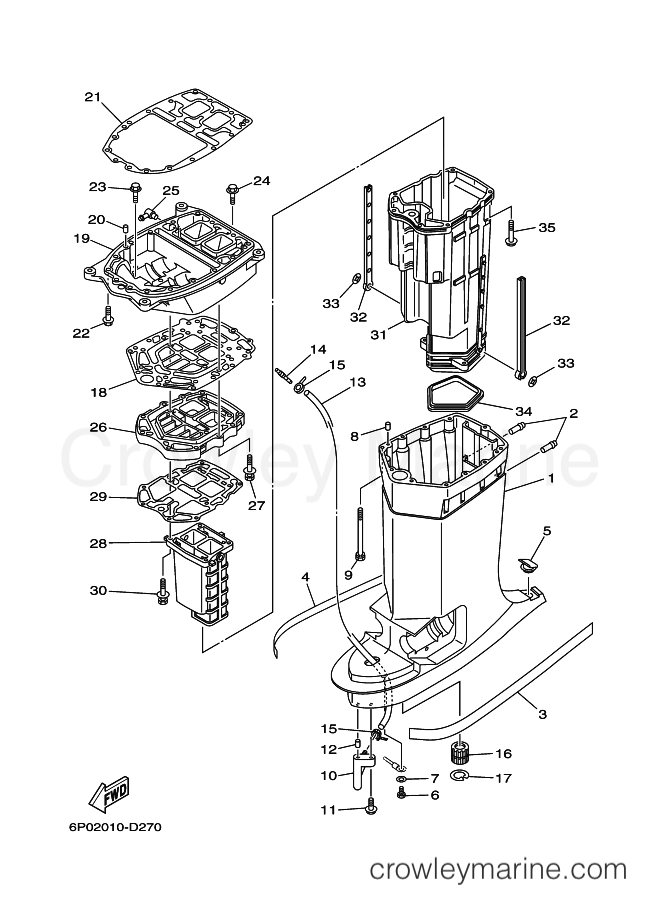 Yamaha Motors Z250D (60V5) [050] - UPPER CASING