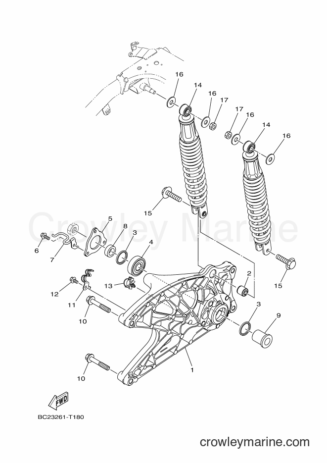 2017 Scooter GPD150-A - GPD150-A (BV41) [010] - REAR ARM & SUSPENSION