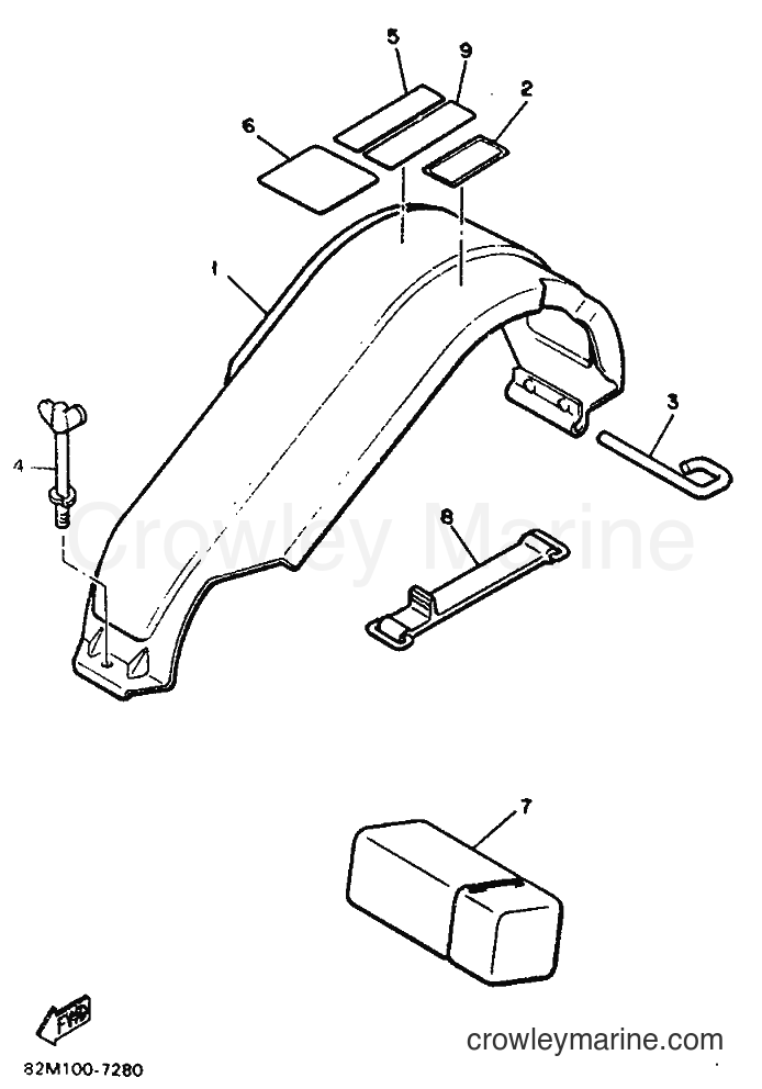 1988 Snowmobile EX570BS8 - EX570BS8 (84N0) [010] - GUARD & LUGGAGE BOX