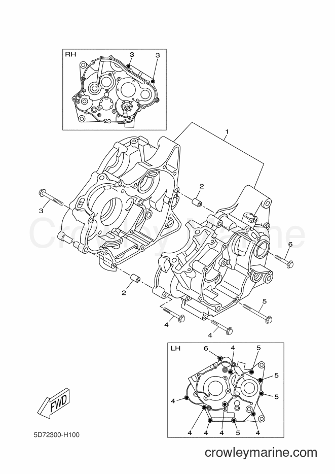 2009 Dirt Bike WR125R - WR125R (22B1) [010] - CRANKCASE