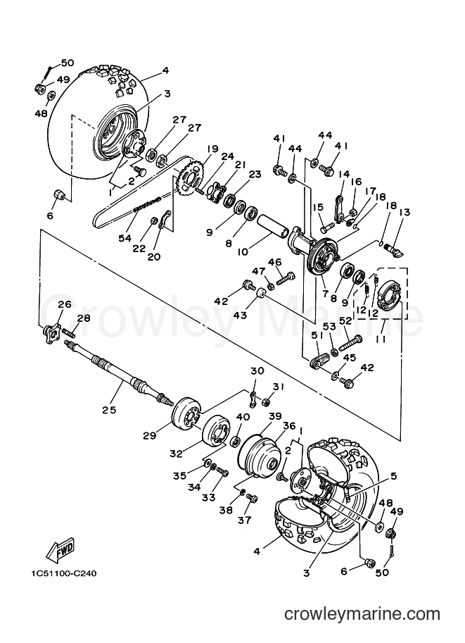 2007 ATV YFM125A - YFM125A (1C5E) [010] - REAR WHEEL