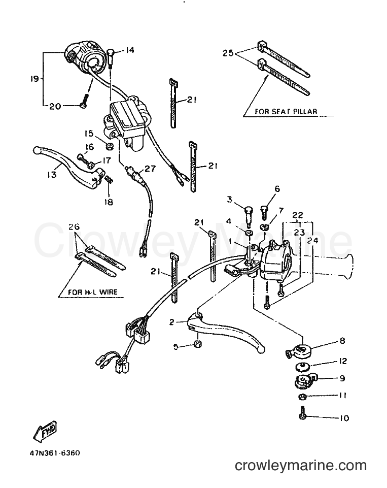1986 Dirt Bike XT600 - XT600 (47N) [999] - HANDLE SWITCH & LEVER
