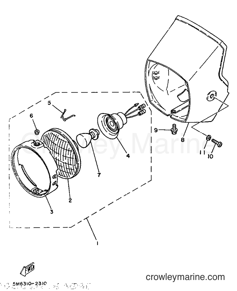 1986 Scooter DT50M - DT50M (5M6) [999] - HEADLIGHT