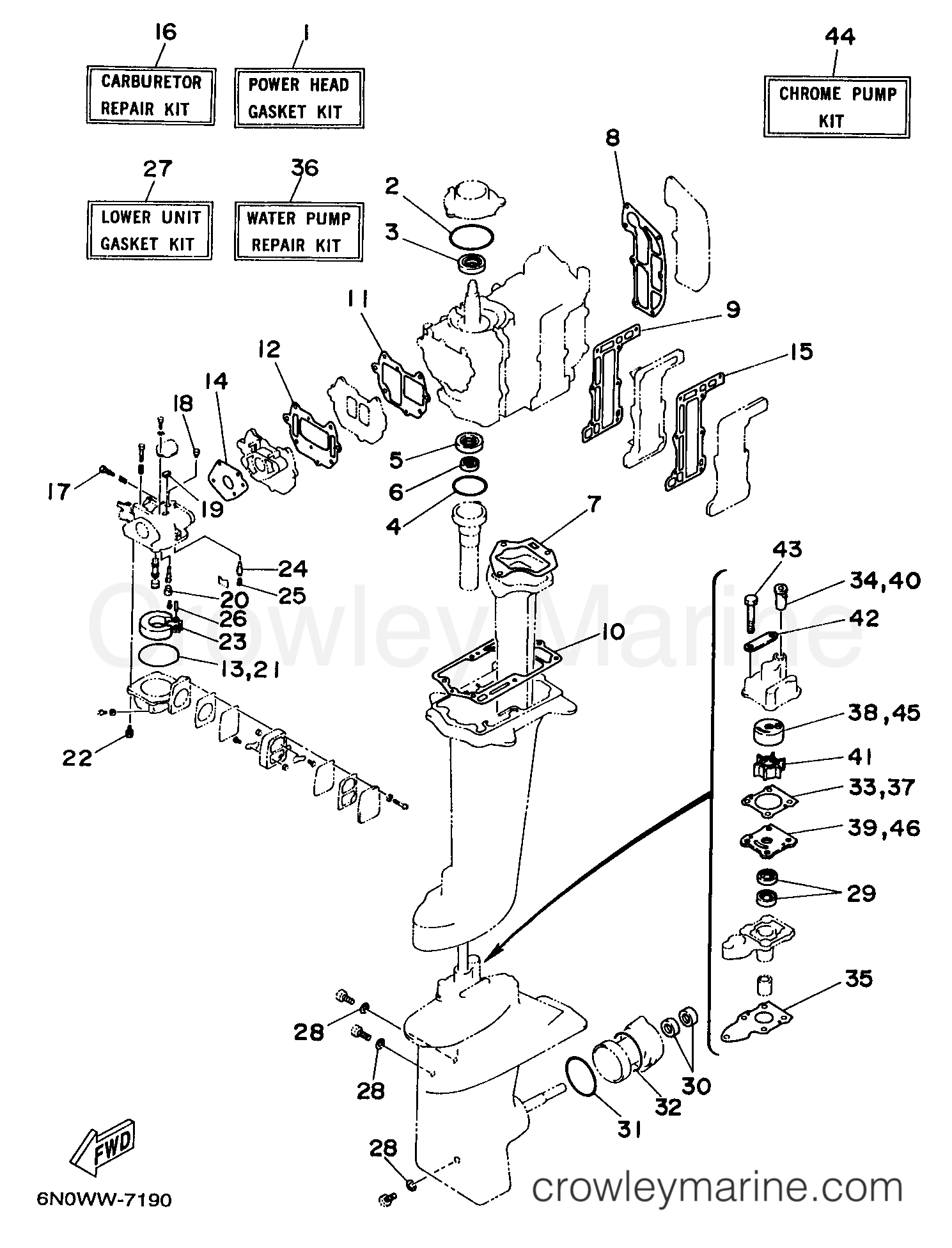 Yamaha Motors 6MSHY - REPAIR KIT 1