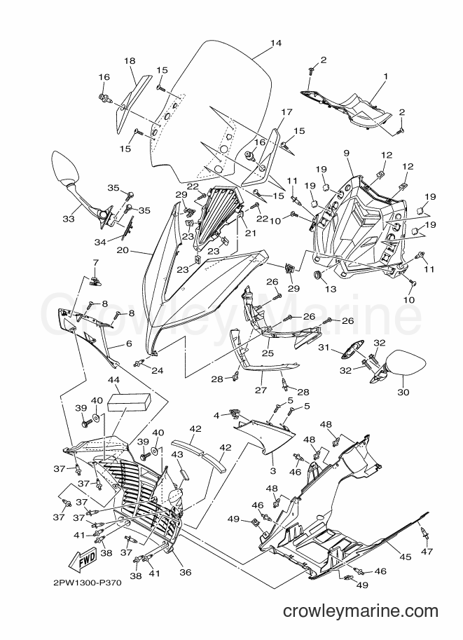 Yamaha Motors XP500 (2PW7) [020] - WINDSHIELD