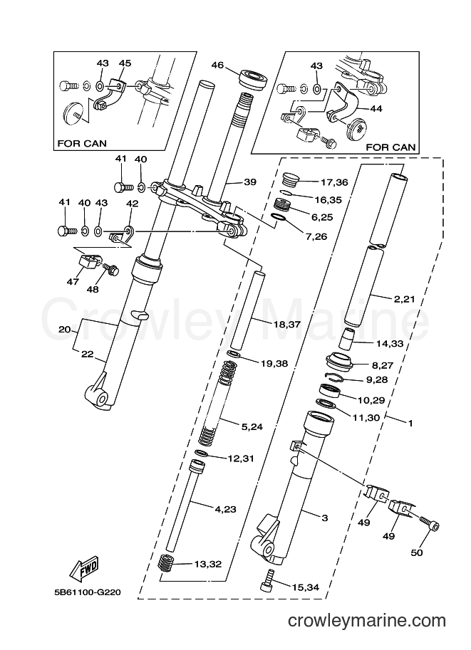 2014 Dirt Bike TT-R110E - TT-R110E (5B6U) [010] - FRONT FORK