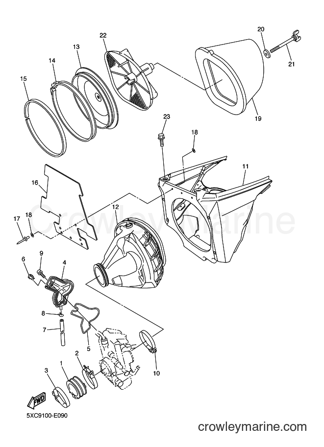 2006 Dirt Bike YZ250F - YZ250F (5XCA) [010] - INTAKE