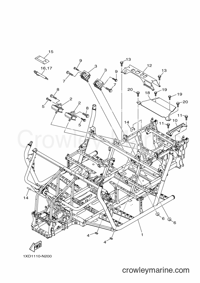 Yamaha Motors YXM700E (1XP2) [010] - FRAME