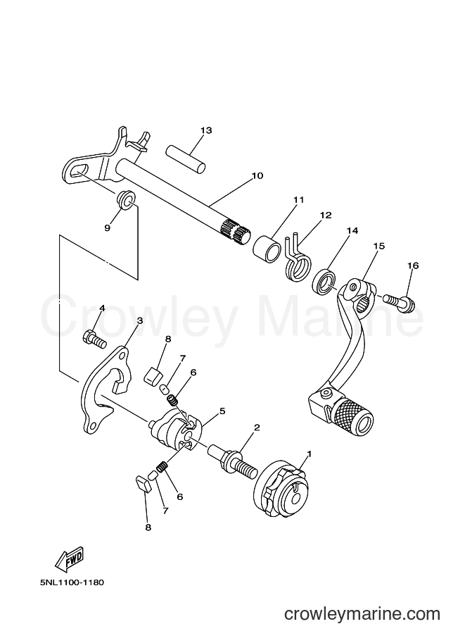 2001 Dirt Bike WR250F - WR250F (5PH2) [080] - SHIFT SHAFT