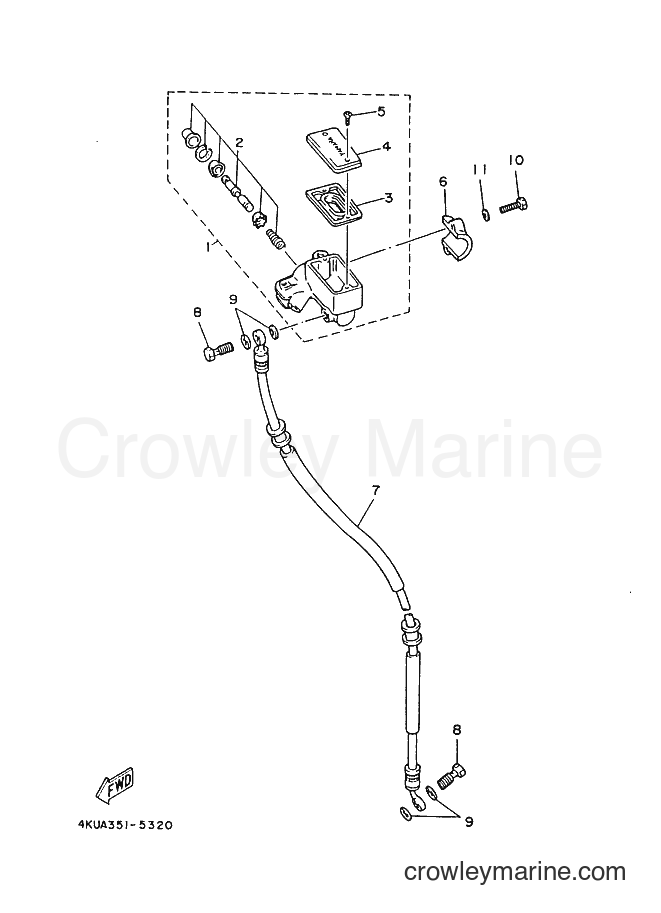 1996 Cruiser XV535 - XV535 (4KUH) [999] - FRONT MASTER CYLINDER