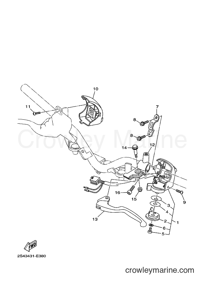 Yamaha Motors T135HC (2S4A) [010] - HANDLE SWITCH & LEVER