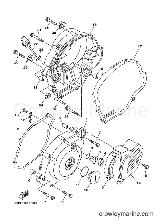 2015 Dirt Bike TT-R125LWE - TT-R125LWE (2PT5) [010] - CRANKCASE COVER 1