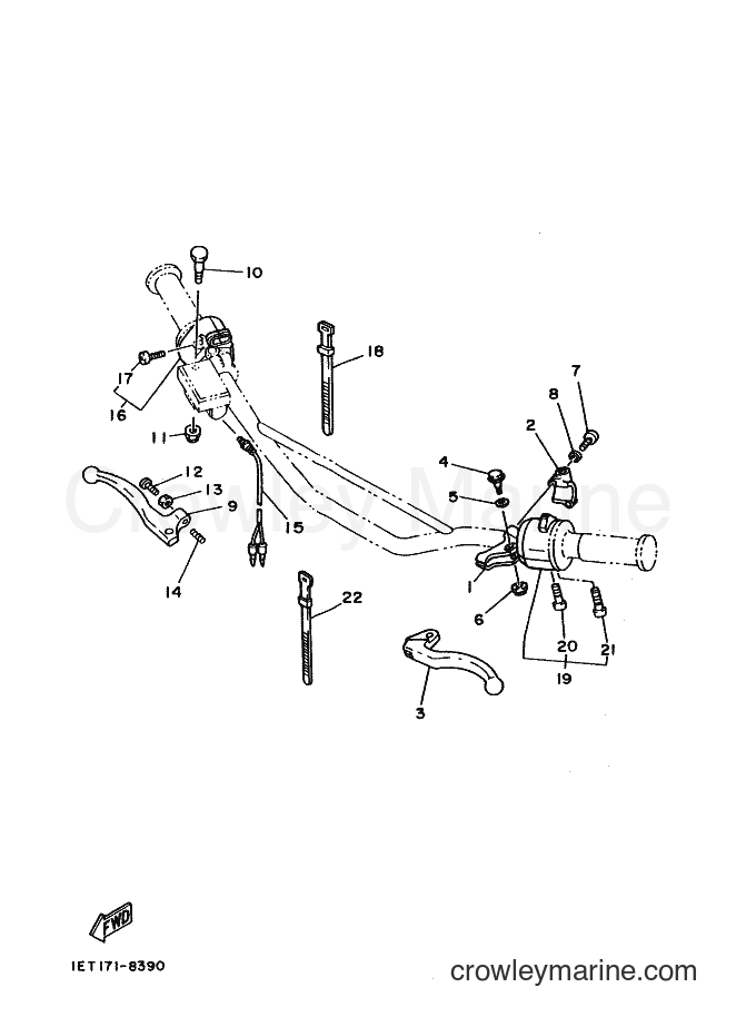 1988 Dirt Bike XT350 - XT350 (55V0) [100] - HANDLE SWITCH & LEVER