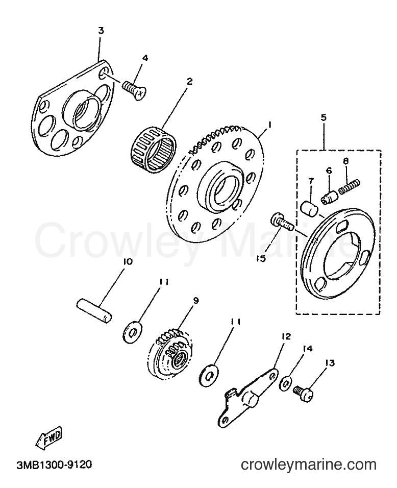 Yamaha Motors TDR125 (3XD1) [999] - STARTER CLUTCH