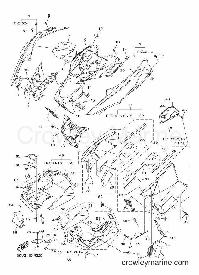 Yamaha Motors SRV10MS2 (8KT3) [010] - SHROUD
