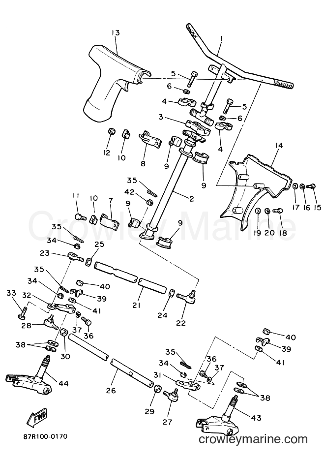 1992 Snowmobile VK540ED - VK540ED (89N1) [040] - STEERING