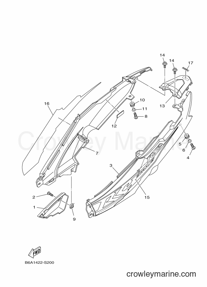 2017 Scooter T110LE - T110LE (B6A2) [010] - SIDE COVER 2