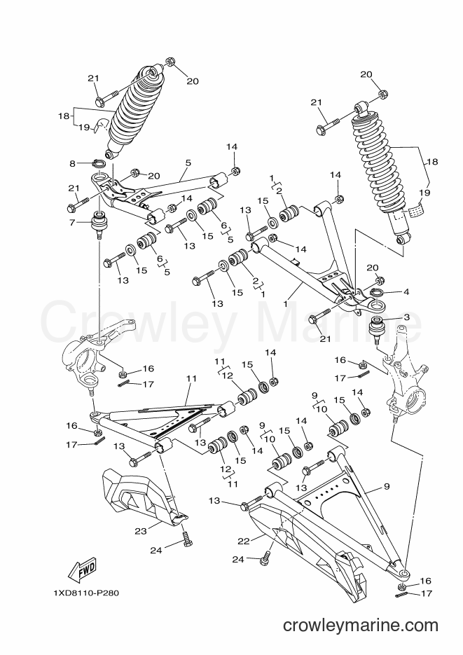 Yamaha Motors YXM700E (B42E) [010] - FRONT SUSPENSION & WHEEL