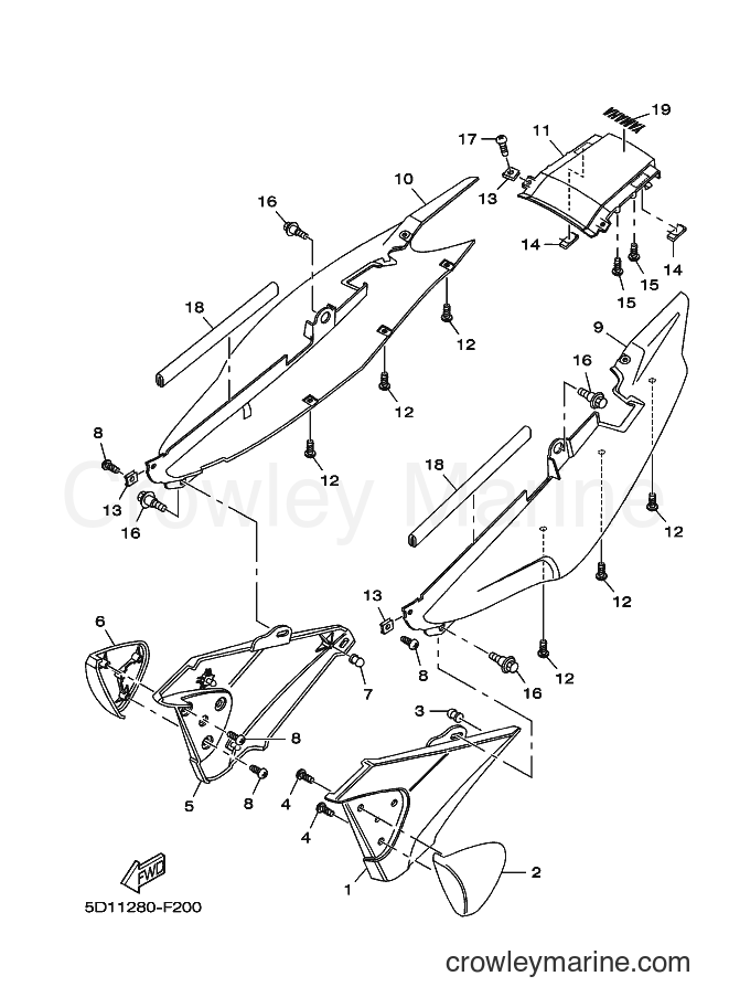 Yamaha Motors YBR250 (5D13) [010] - SIDE COVER