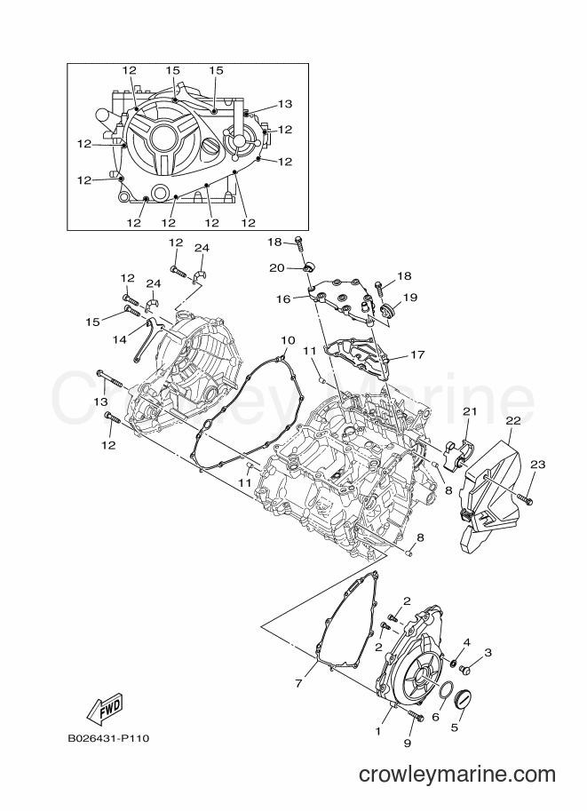 Yamaha Motors YZF-R3 (2MS6) [010] - CRANKCASE COVER 1