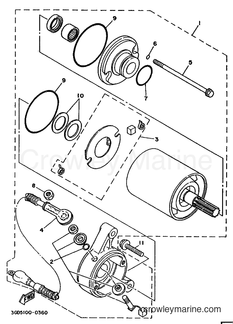 1991 ATV YFM350X - YFM350X (3GD8) [999] - STARTING MOTOR
